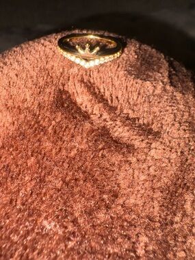 Gold Crown Accent Ring - Women's Fashion Ring in Gold